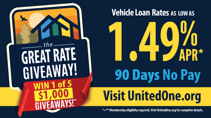 Auto Loans - Great Rate Giveaway from UnitedOne Credit Union